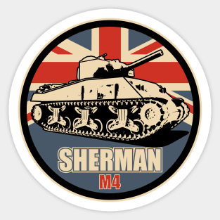 British M4 Sherman Tank Sticker